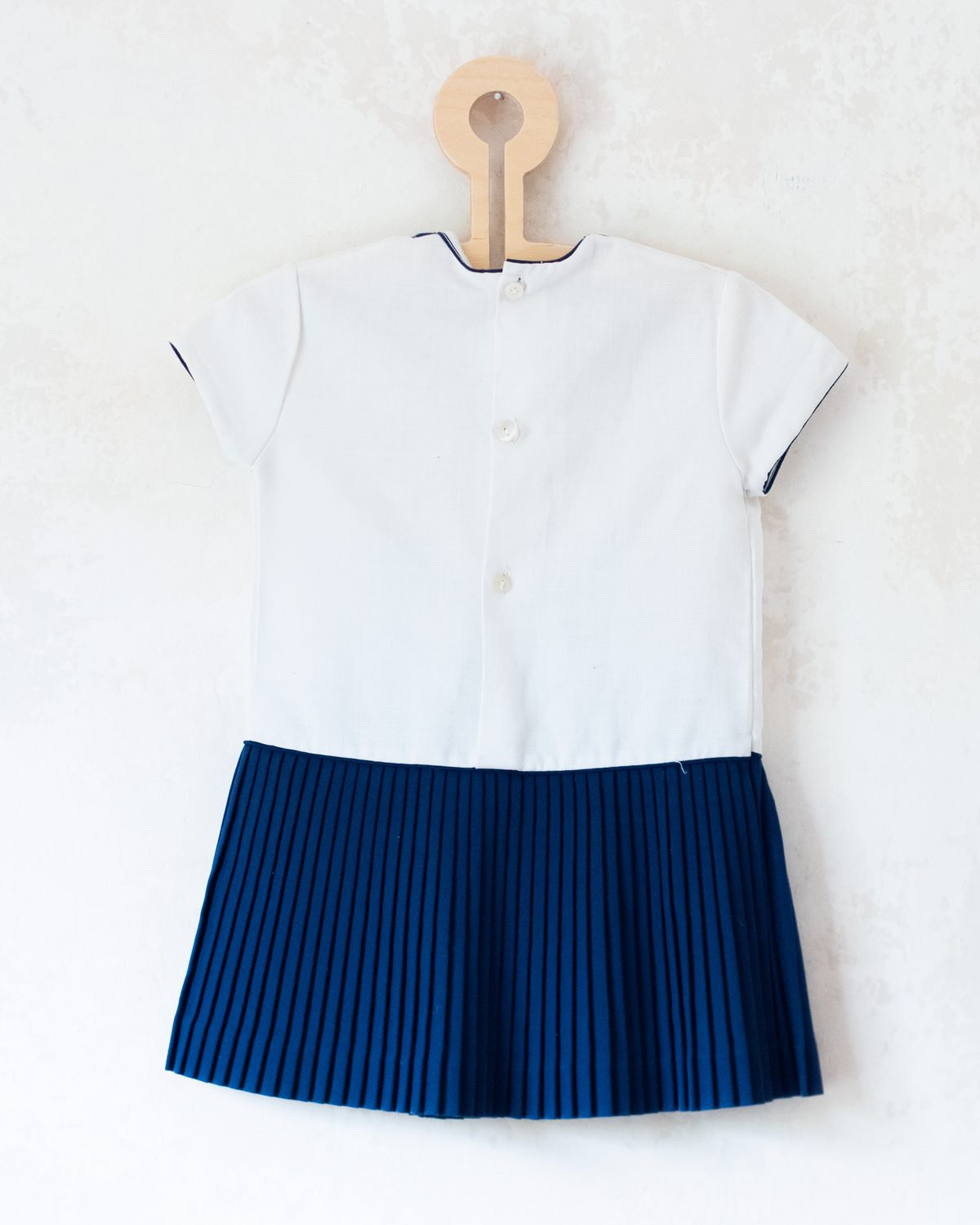 Sailor dress with anchor and fleece from the 50s | 12-18 months