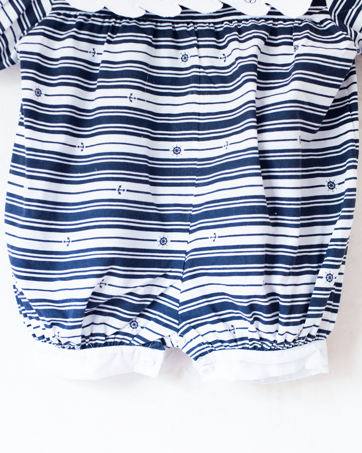 Sailor overalls with stripes and anchors | 12-18 months