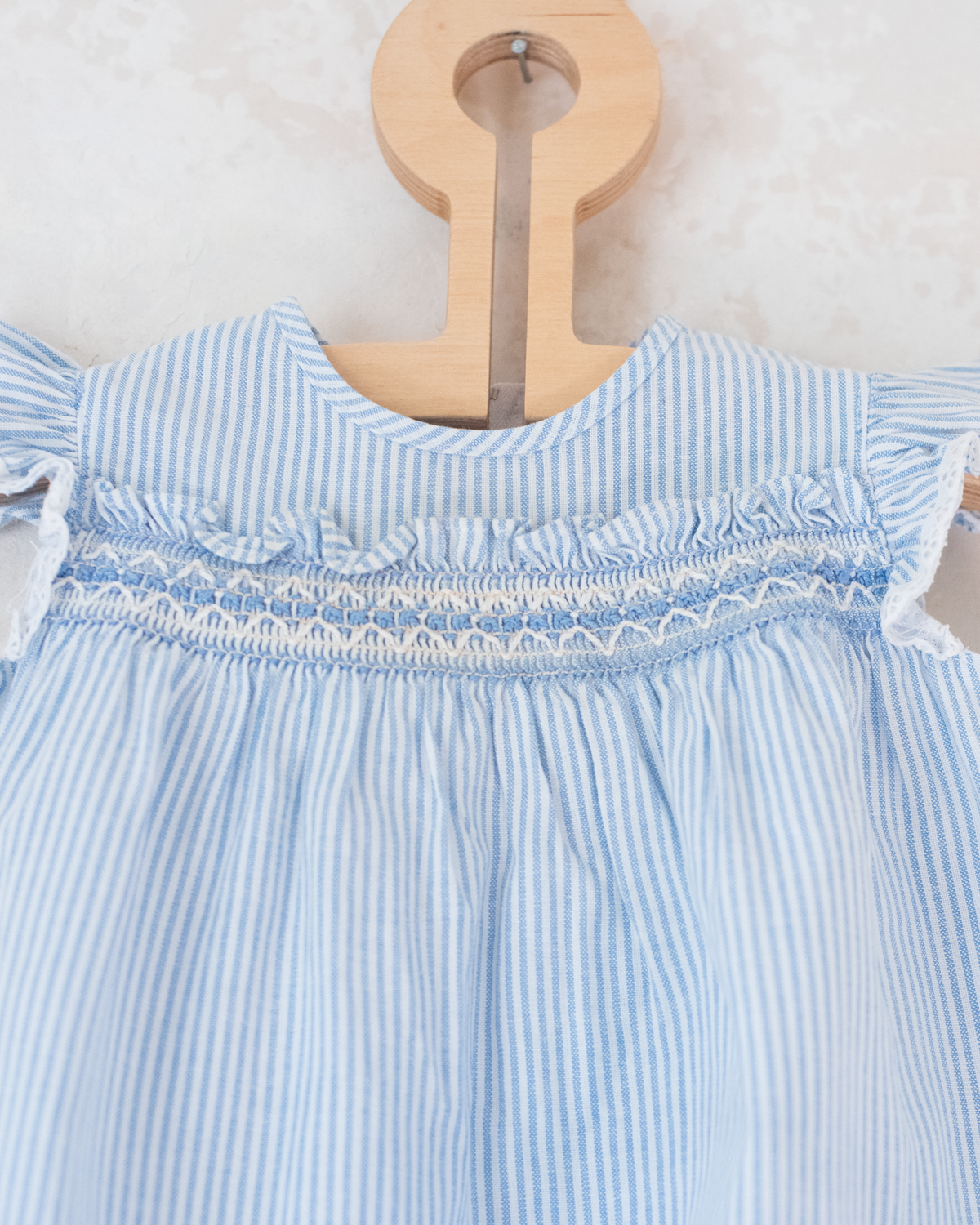 French tunic with stripes and ruffles | 3-6 months