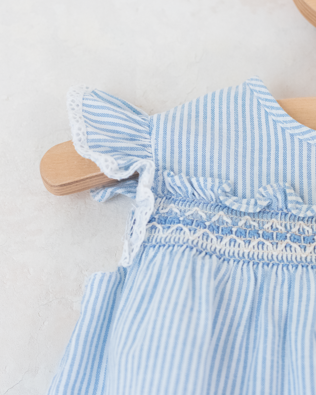 French tunic with stripes and ruffles | 3-6 months