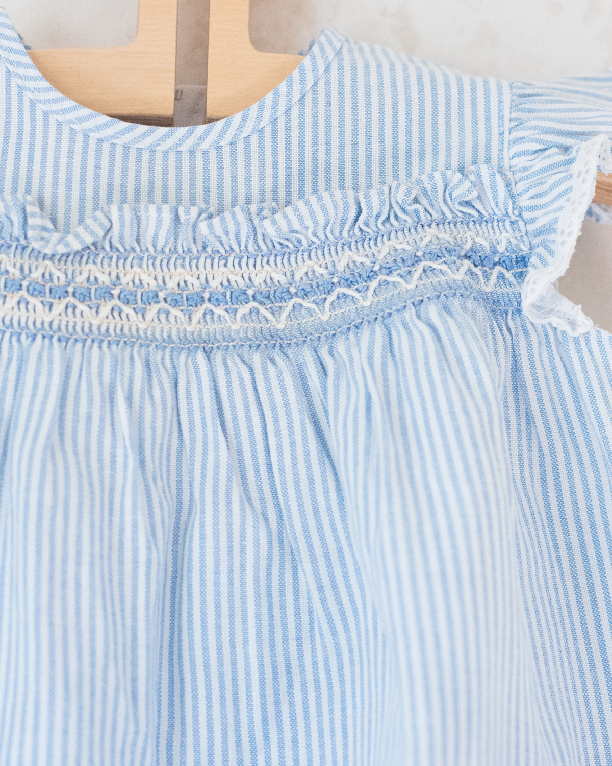 French tunic with stripes and ruffles | 3-6 months