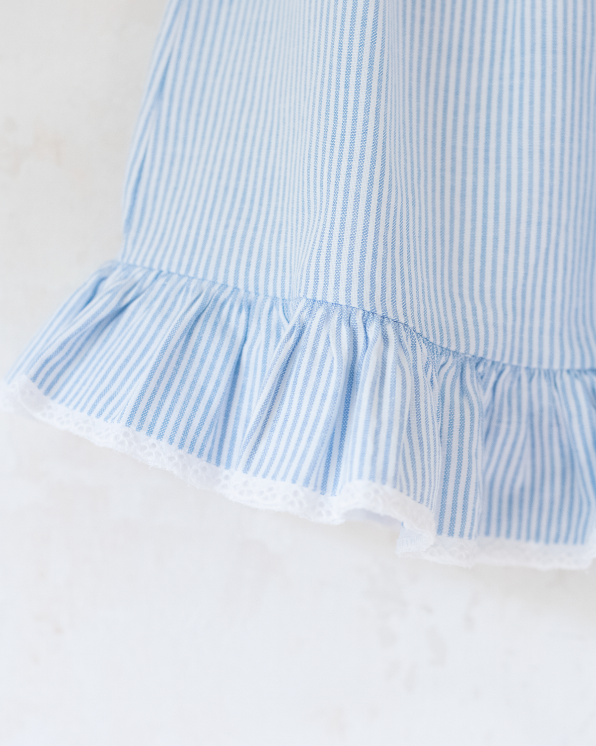 French tunic with stripes and ruffles | 3-6 months