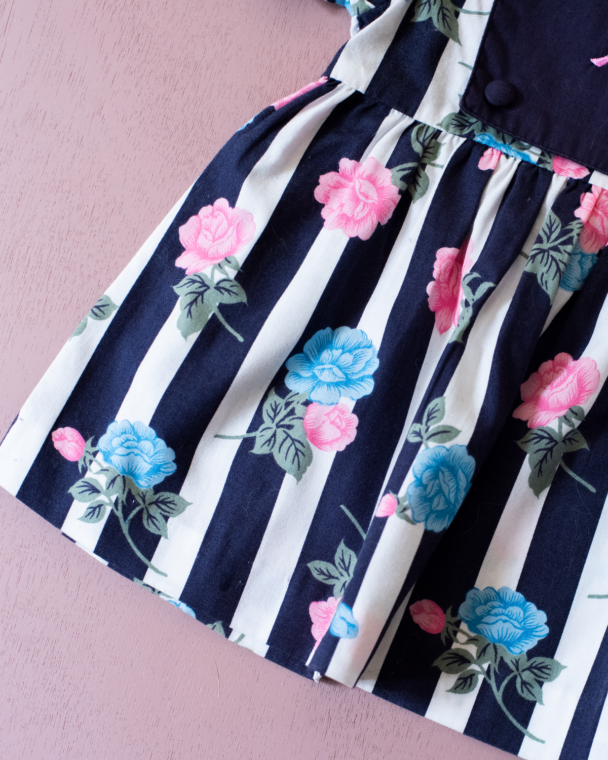 Dress with roses from the 80s | 3-6 months