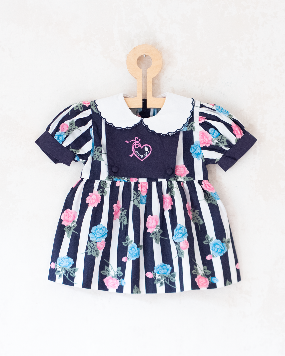 Dress with roses from the 80s | 3-6 months