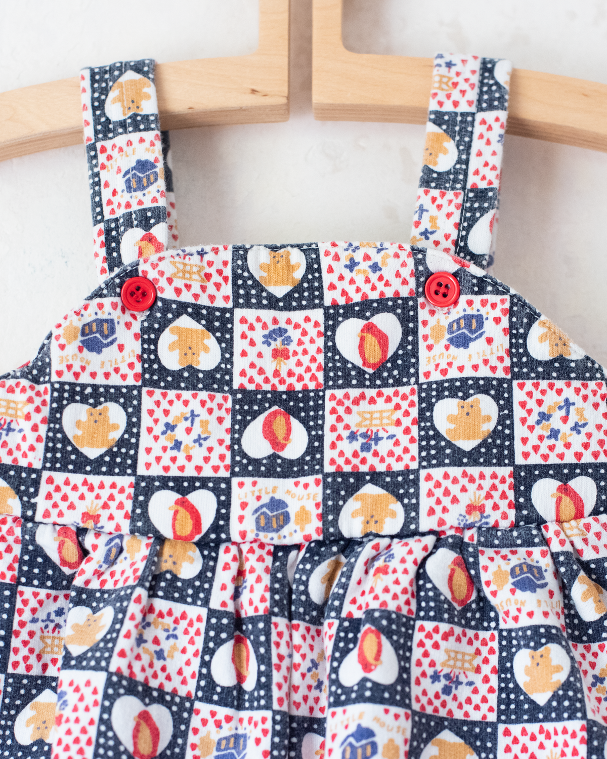 Nostalgic overalls with bears and penguins | 6-9 months