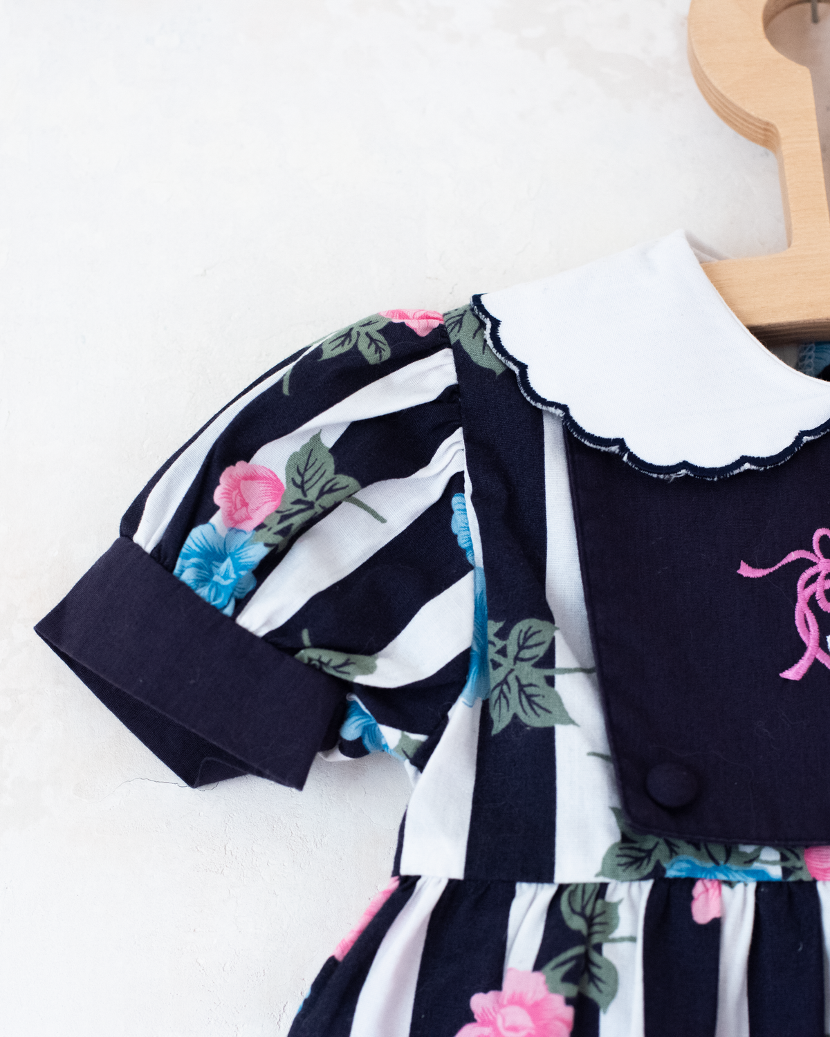 Dress with roses from the 80s | 3-6 months