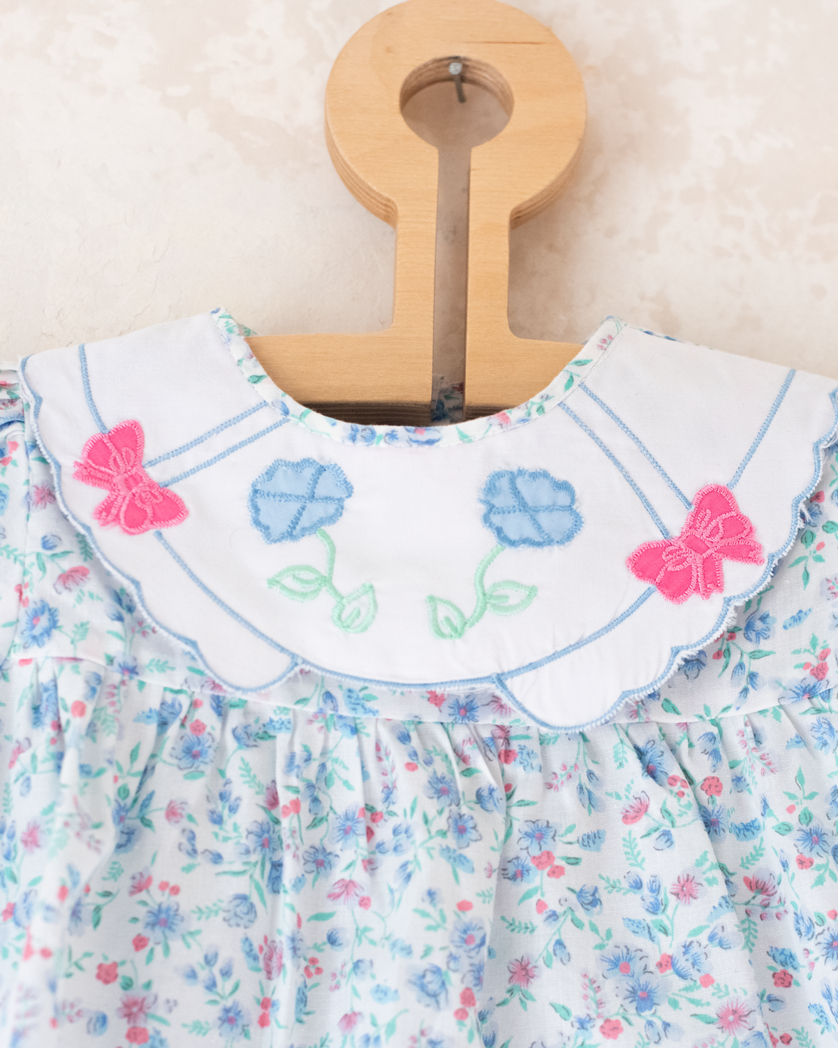 Floral dress with embroidered collar | 3-6 months