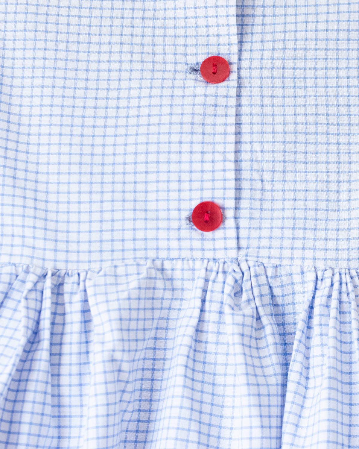 Plaid dress with colorful lace strips | 2-3 years