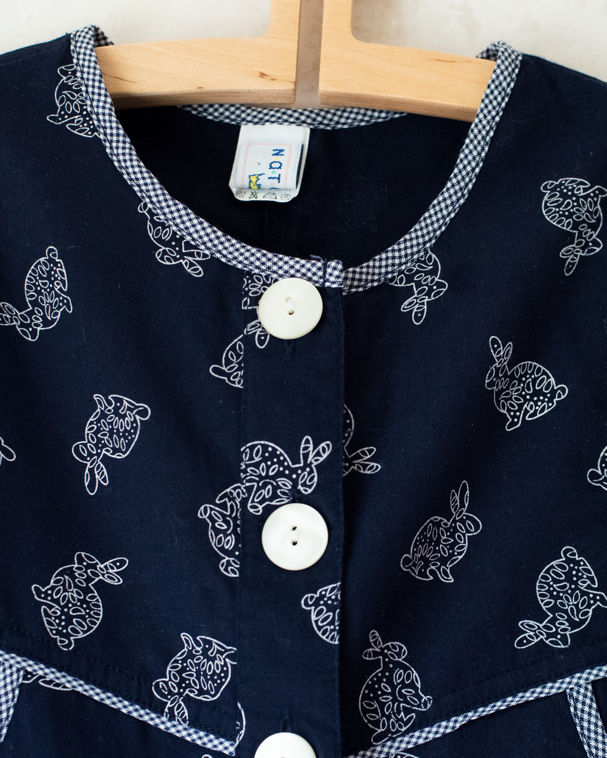 Blue short romper with bunnies | 3-4 years