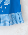 טוניקה כחולה מהסבנטיז עם מחבטי טניס | 9-12 חודשים