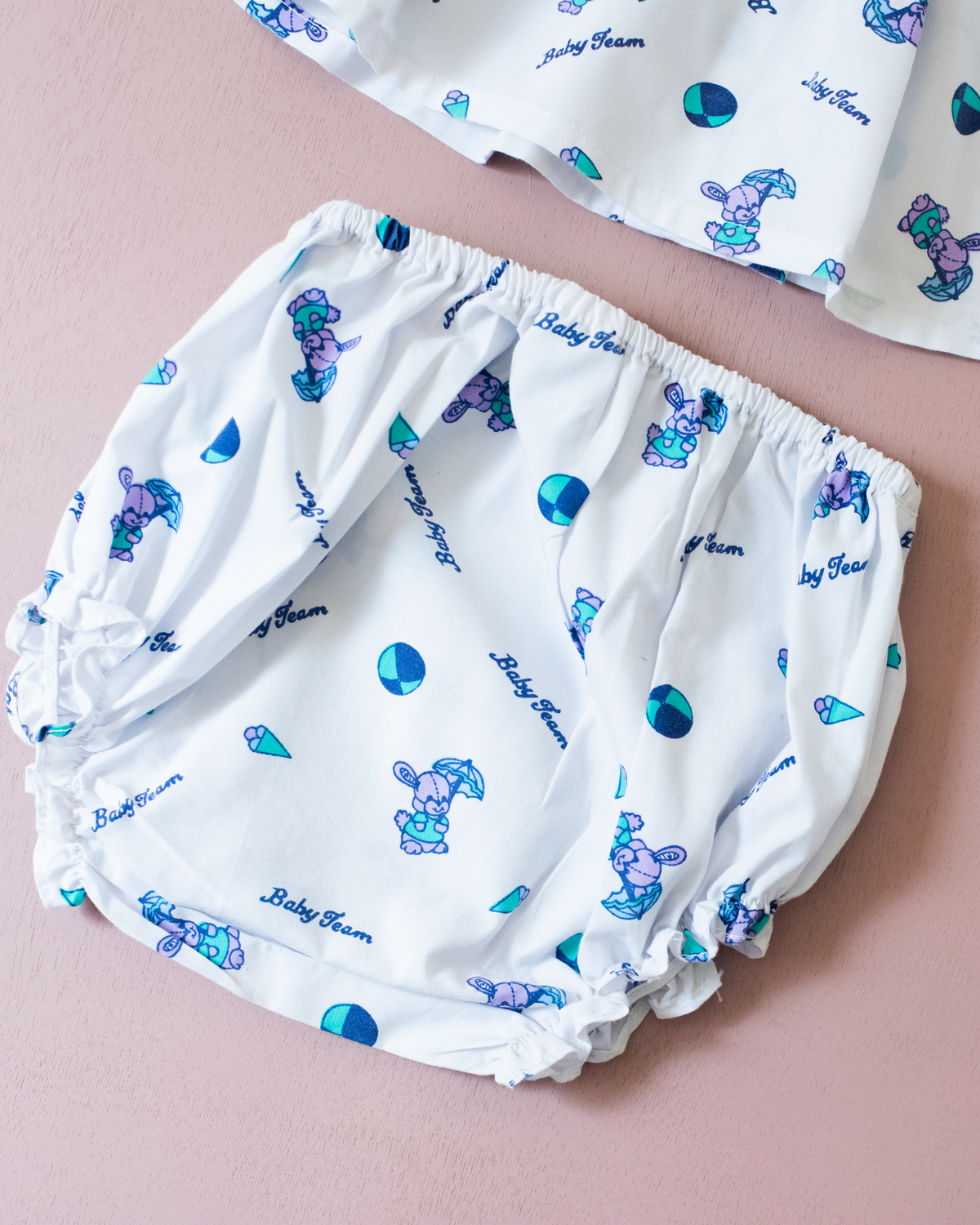 Tunic and shorts with bunnies and embroidery | 3-6 months