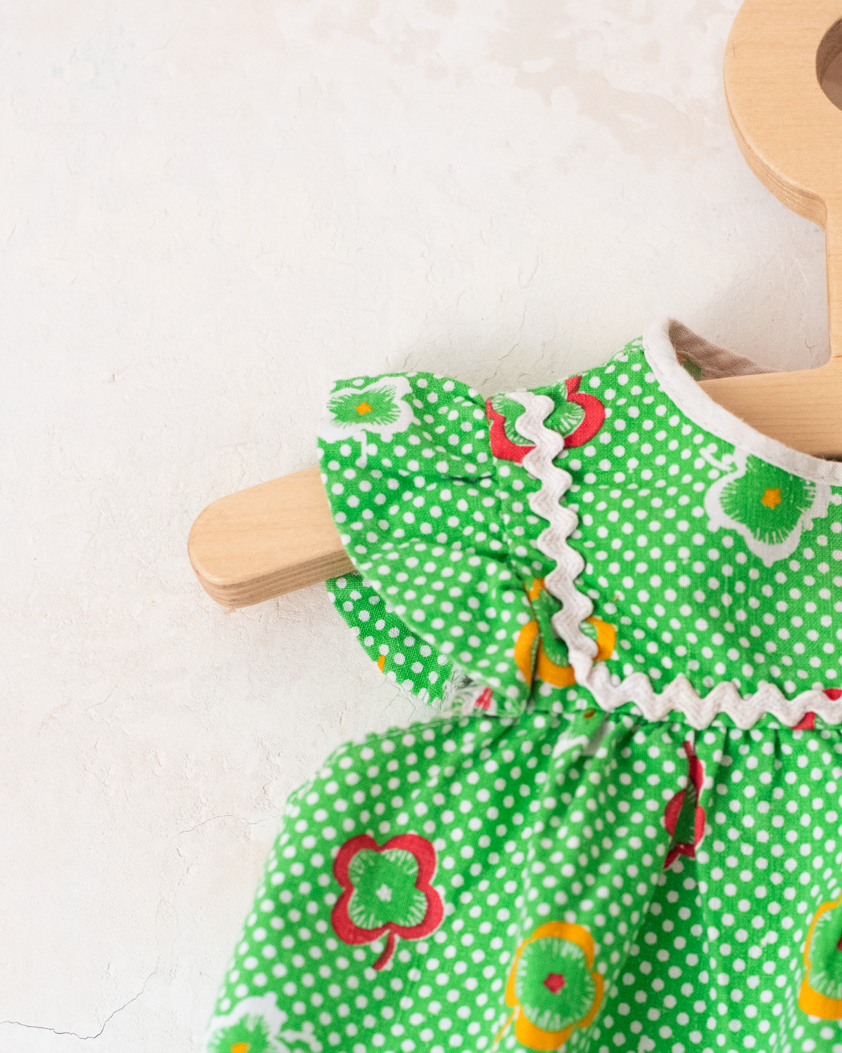 Green floral tank top from the seventies | 3-6 months