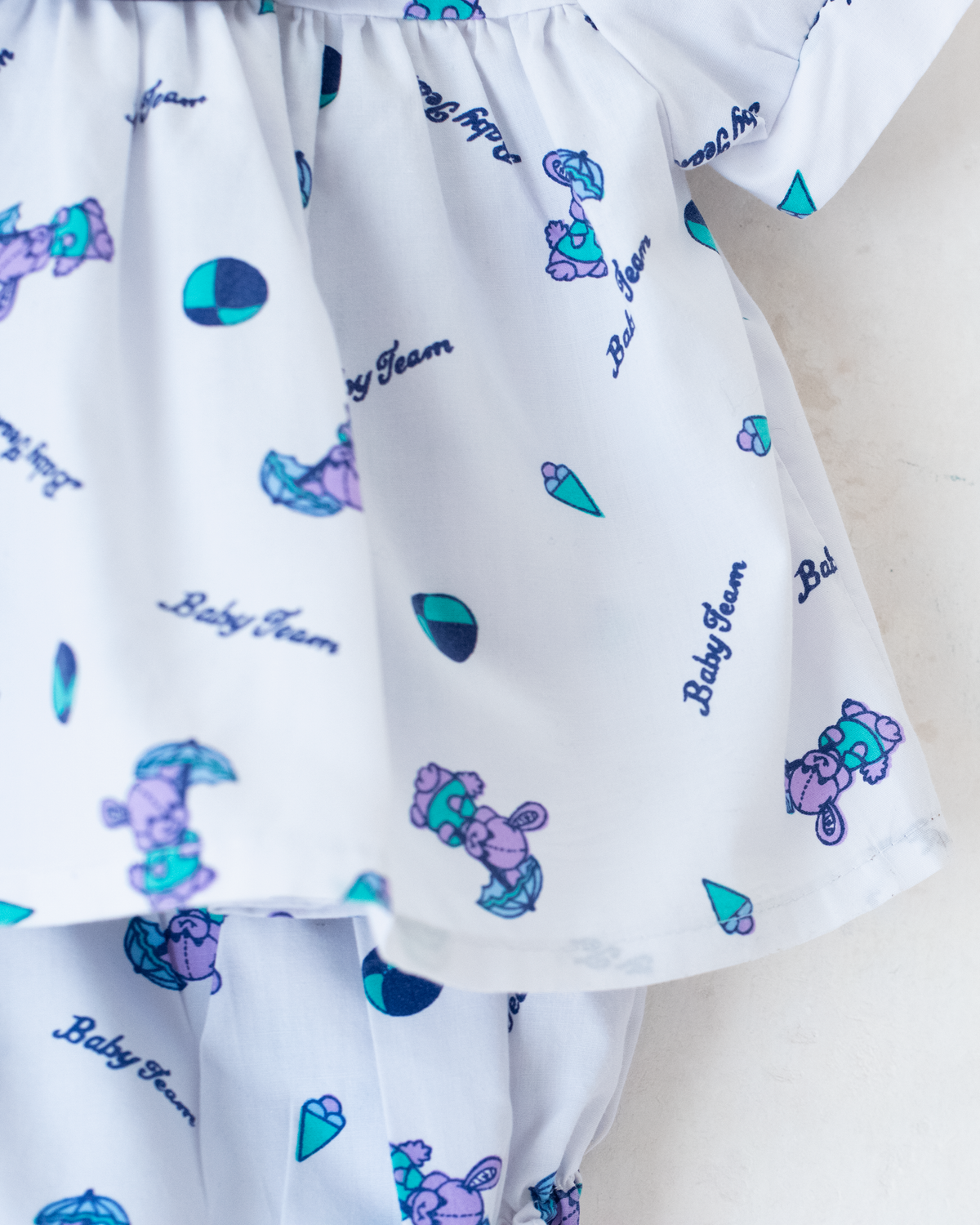 Tunic and shorts with bunnies and embroidery | 3-6 months