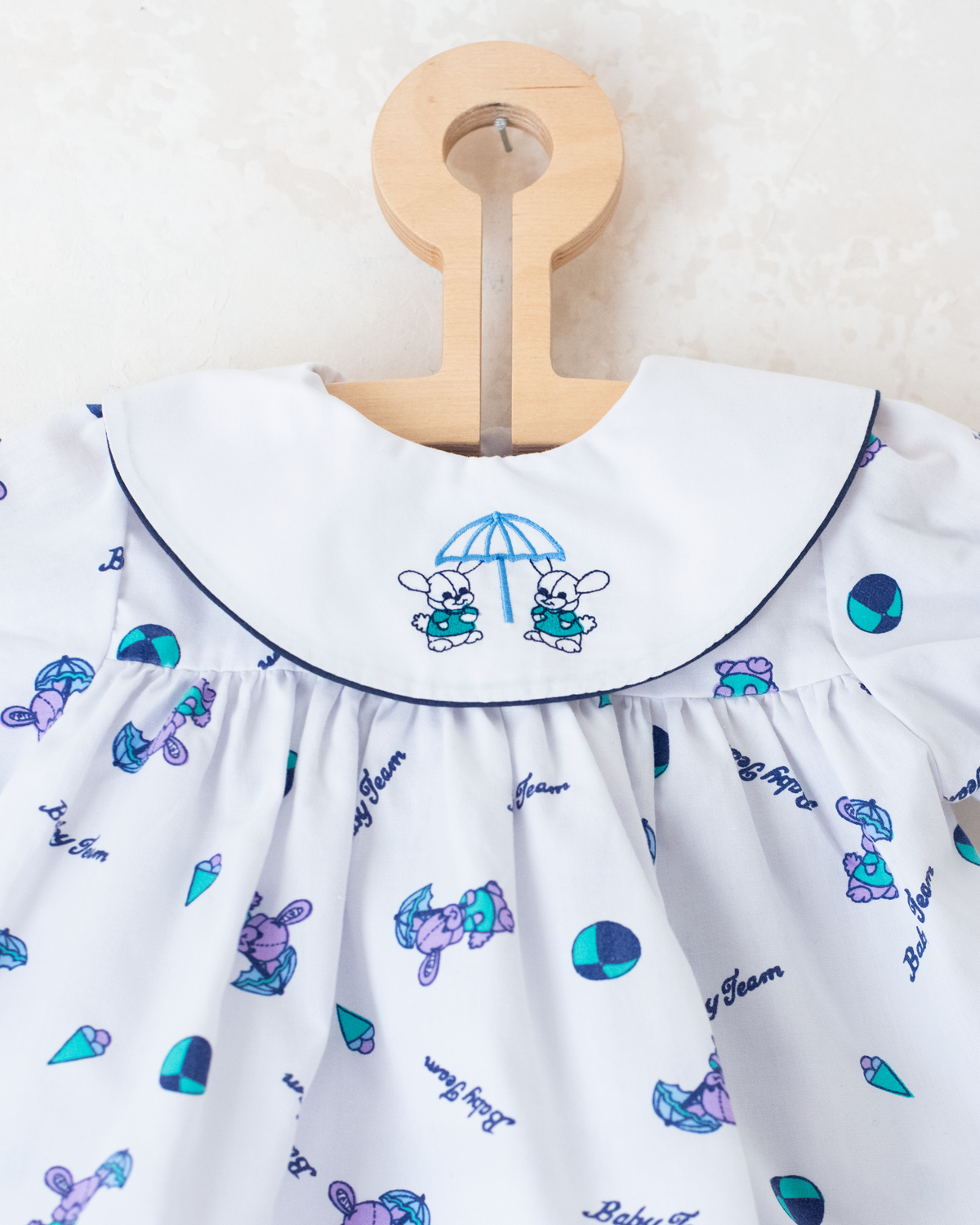 Tunic and shorts with bunnies and embroidery | 3-6 months