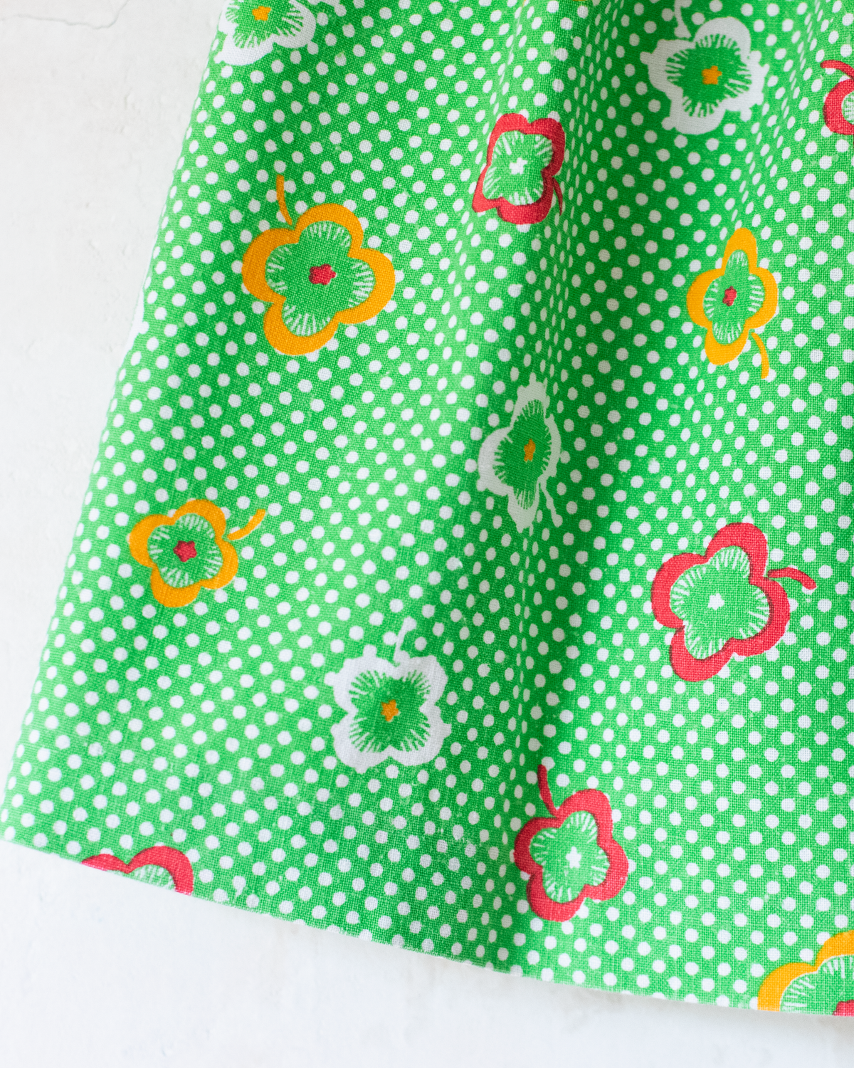 Green floral tank top from the seventies | 3-6 months