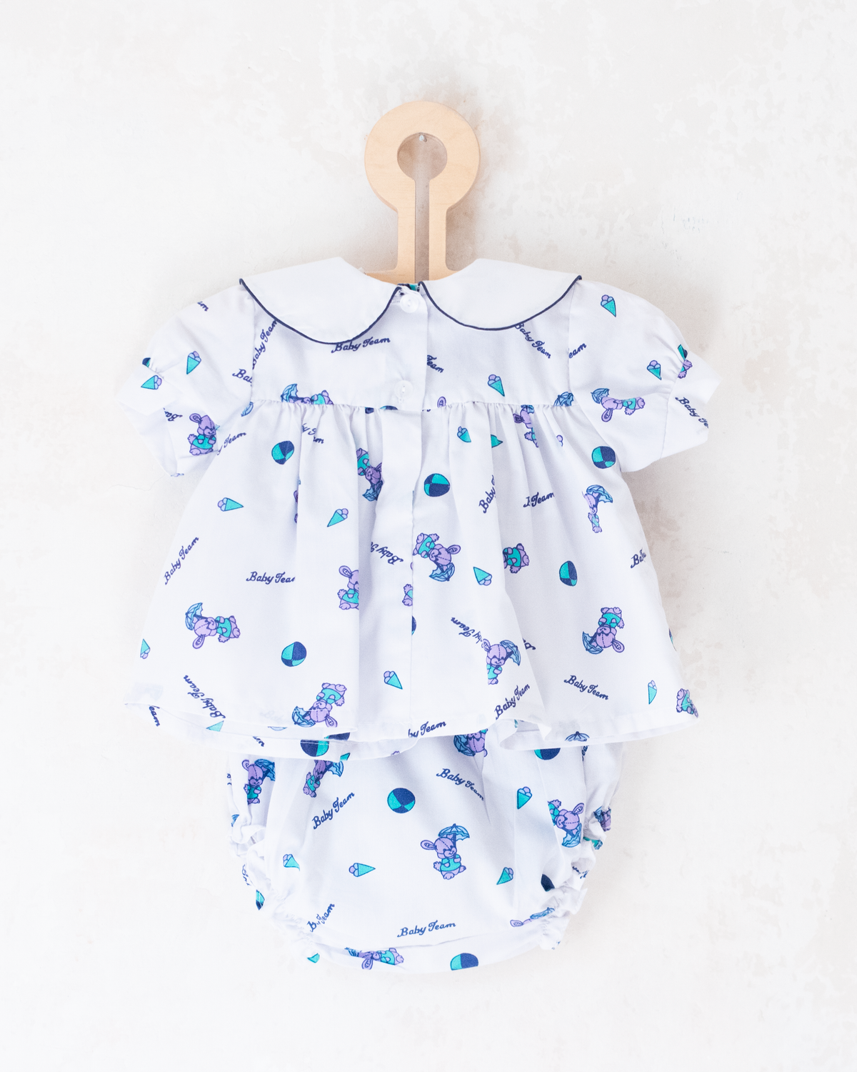 Tunic and shorts with bunnies and embroidery | 3-6 months