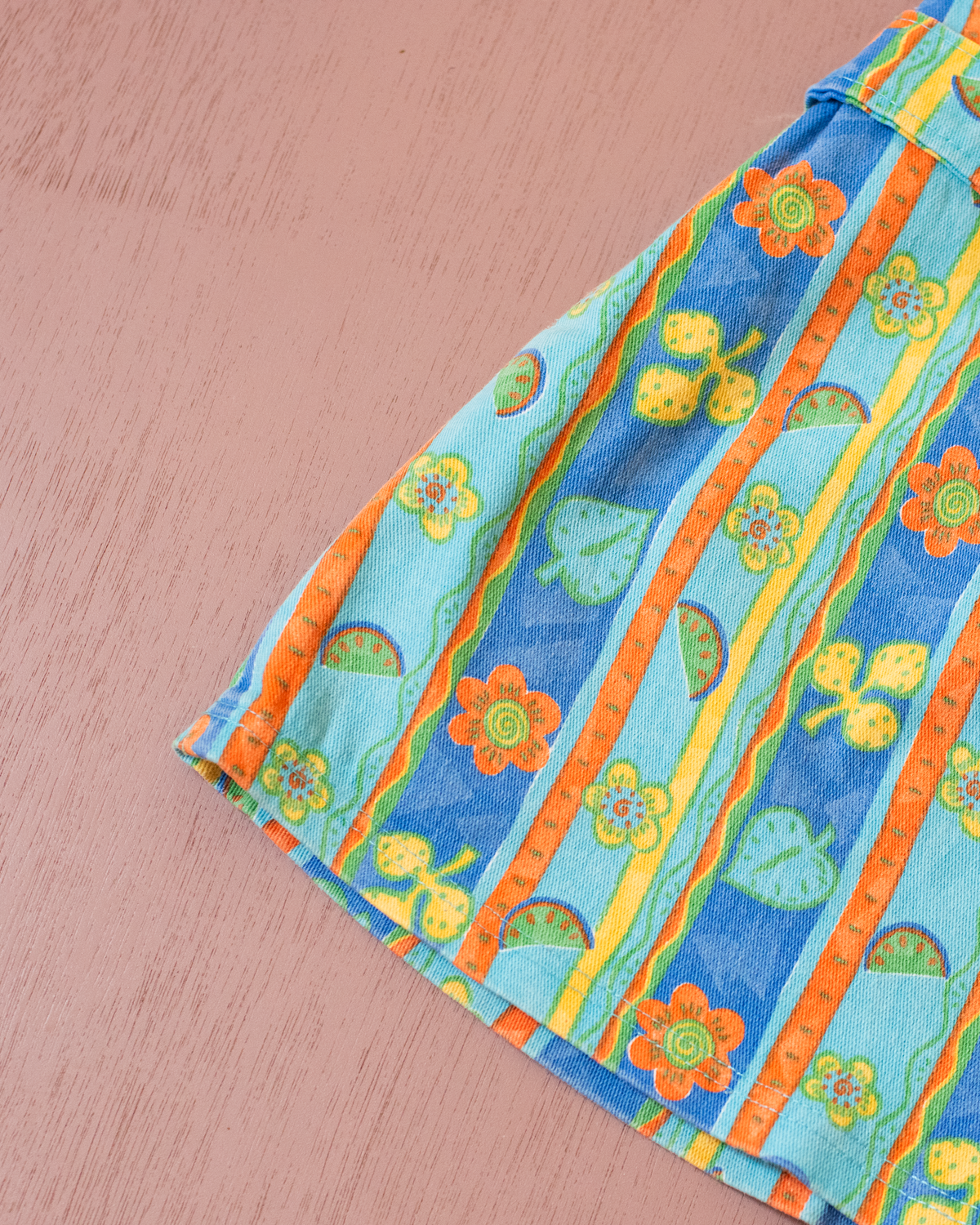 Colorful floral and fruit mini skirt | 4-5 years