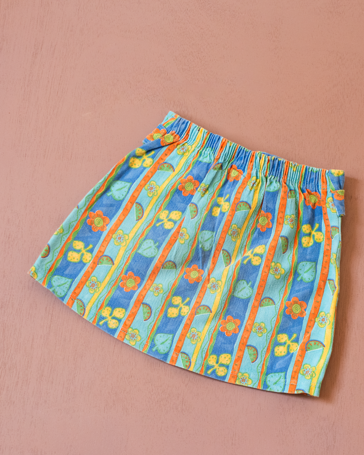 Colorful floral and fruit mini skirt | 4-5 years