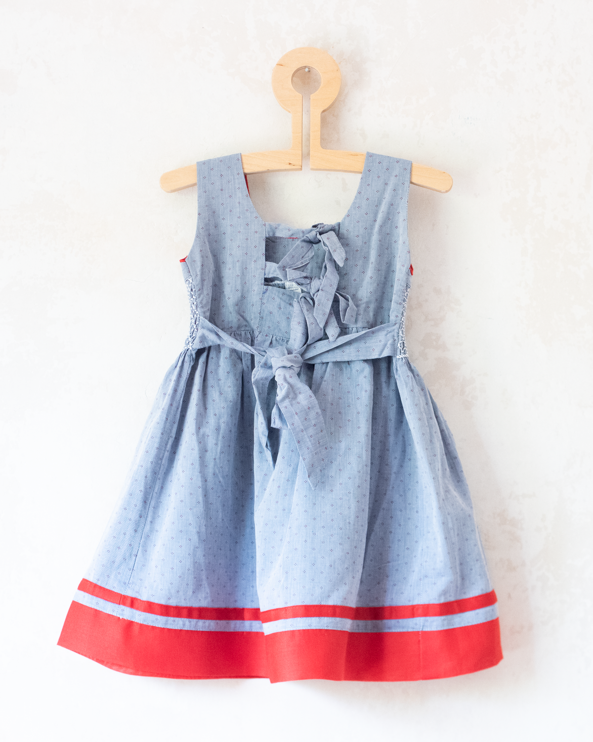 Gray and red dress with floral embroidery | 18-24 months