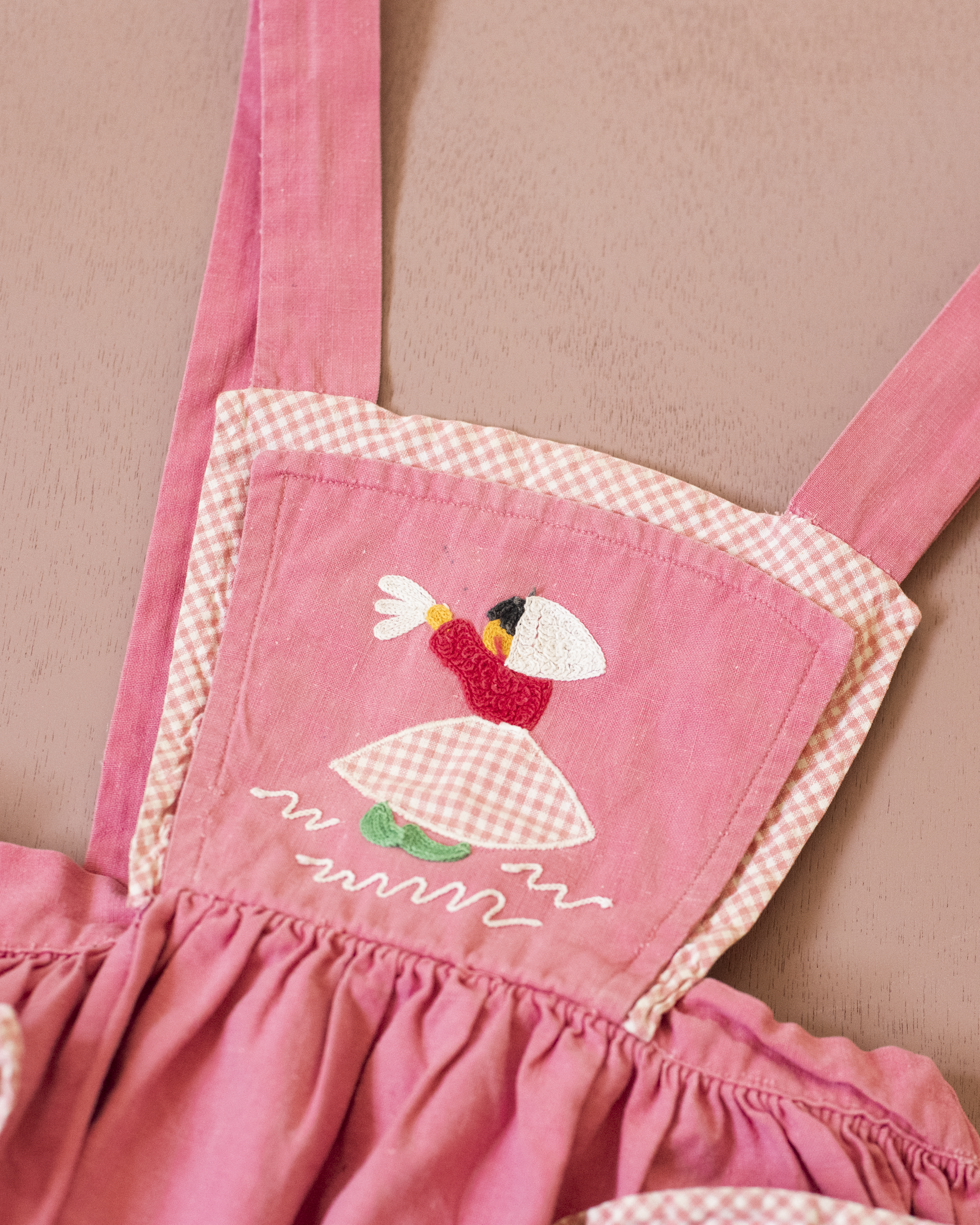 סרפן ורוד משנות ה60 עם רקמות קיץ | 5-6 שנים