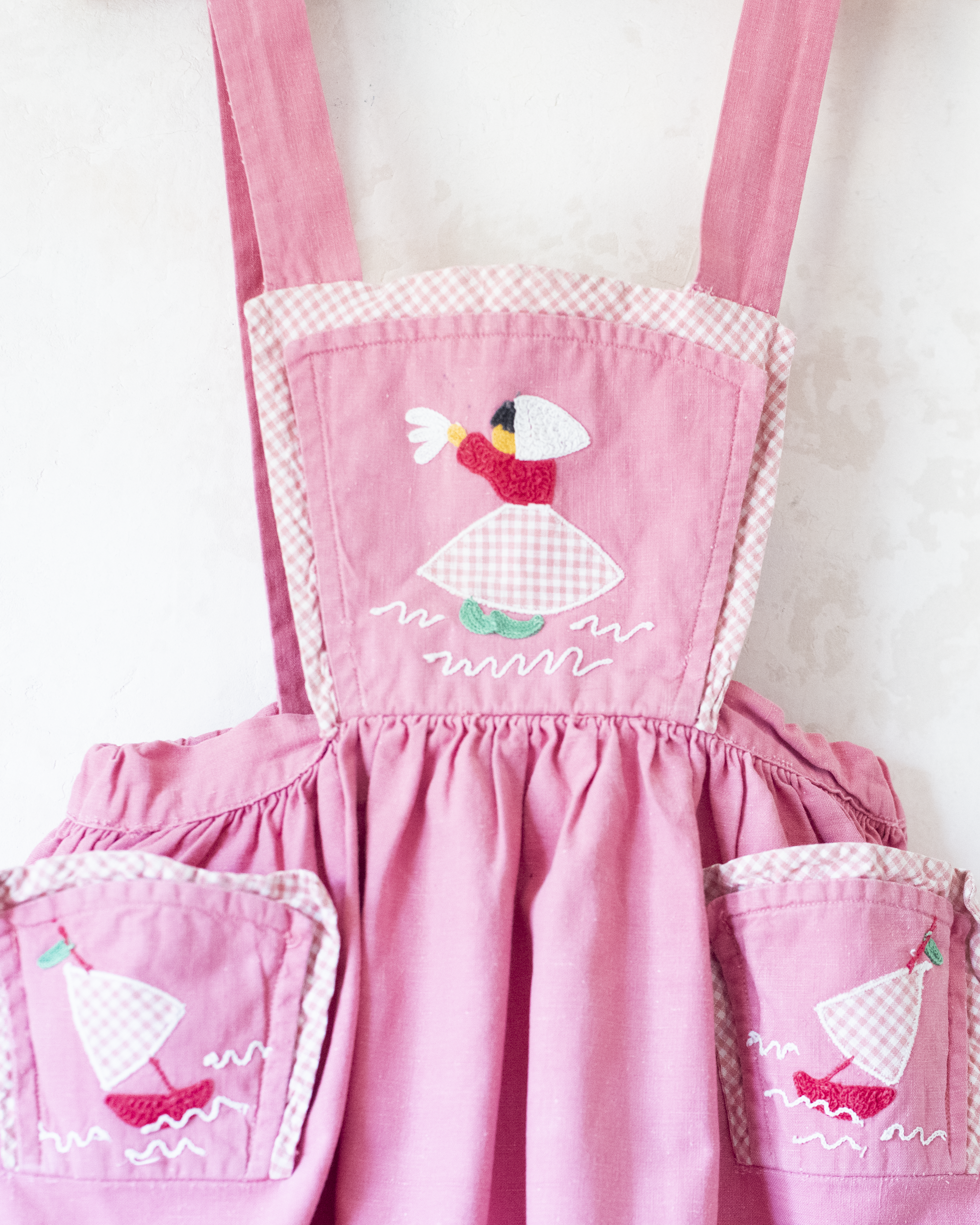 סרפן ורוד משנות ה60 עם רקמות קיץ | 5-6 שנים