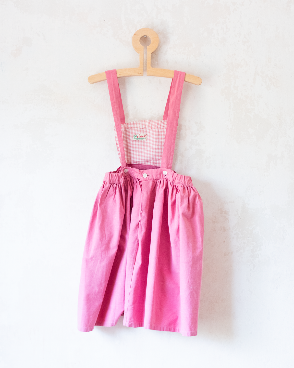 Pink 60s sundress with summer embroidery | 5-6 years