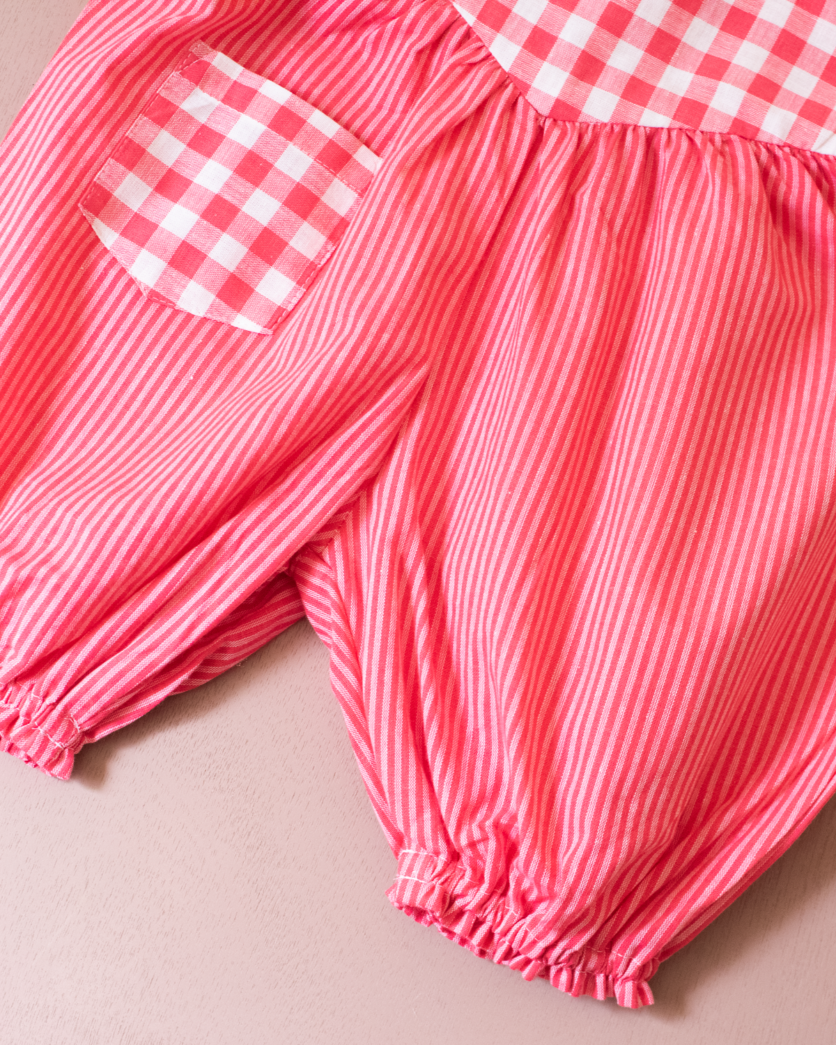 Linen checked and striped overalls | 3-6 months