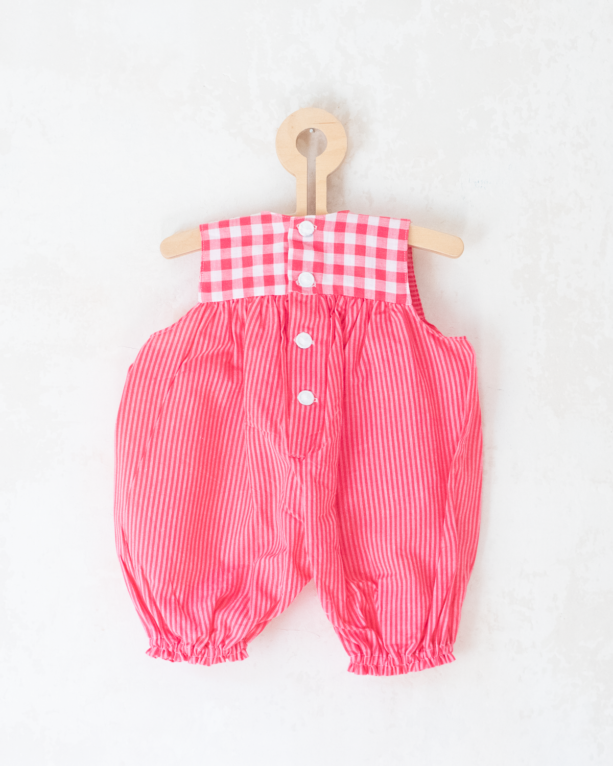 Linen checked and striped overalls | 3-6 months