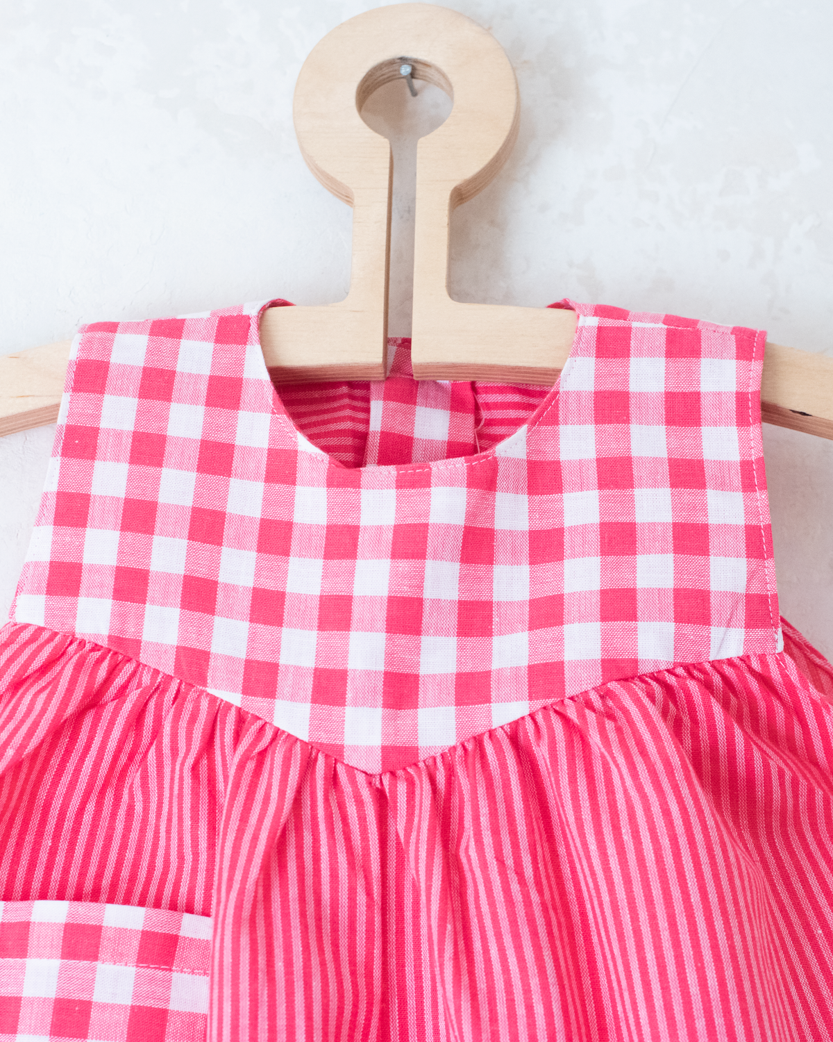Linen checked and striped overalls | 3-6 months