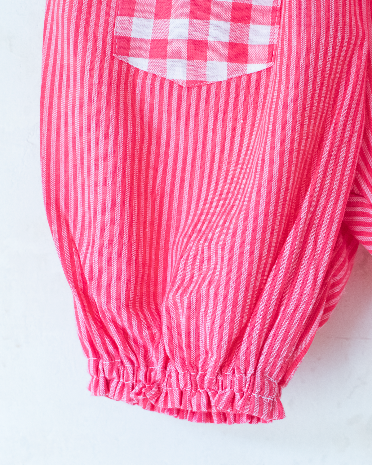 Linen checked and striped overalls | 3-6 months