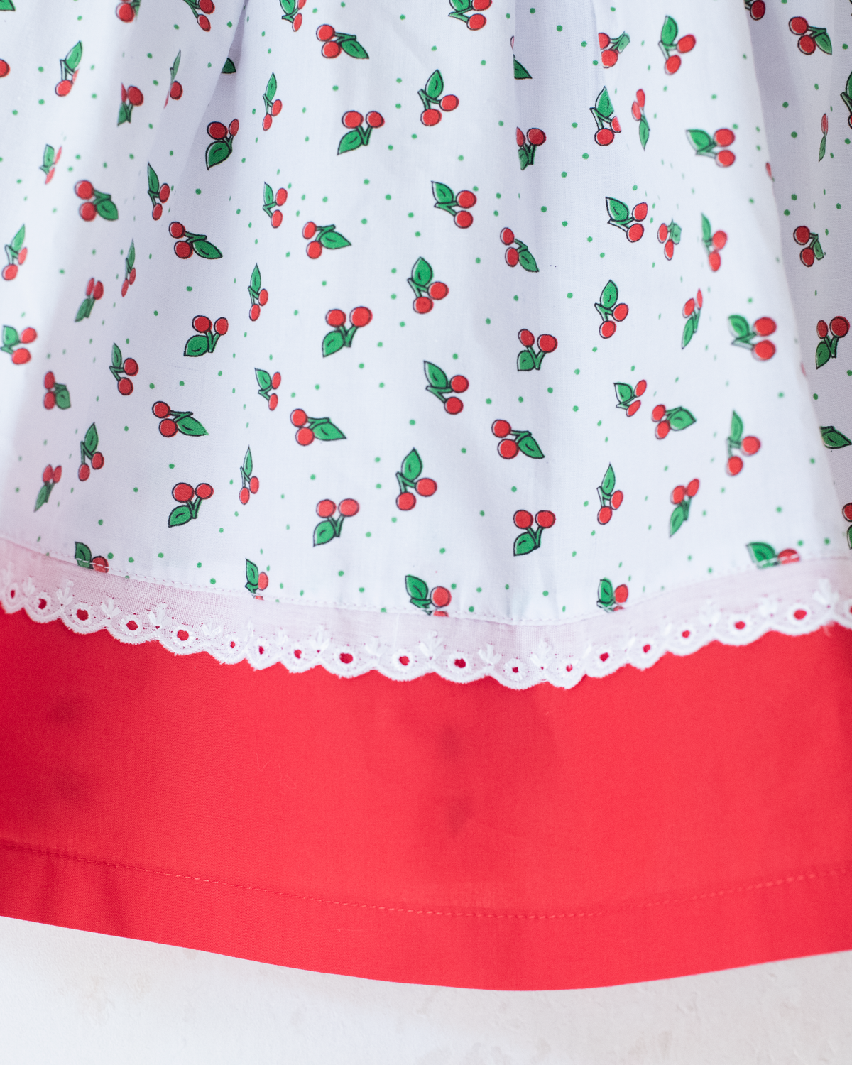Cherry dress with wide collar | 9-12 months