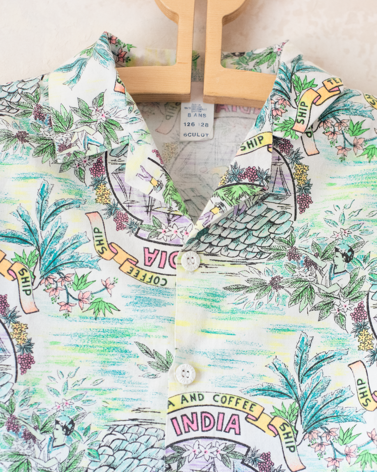 Tropical button-down shirt | 7-8 years