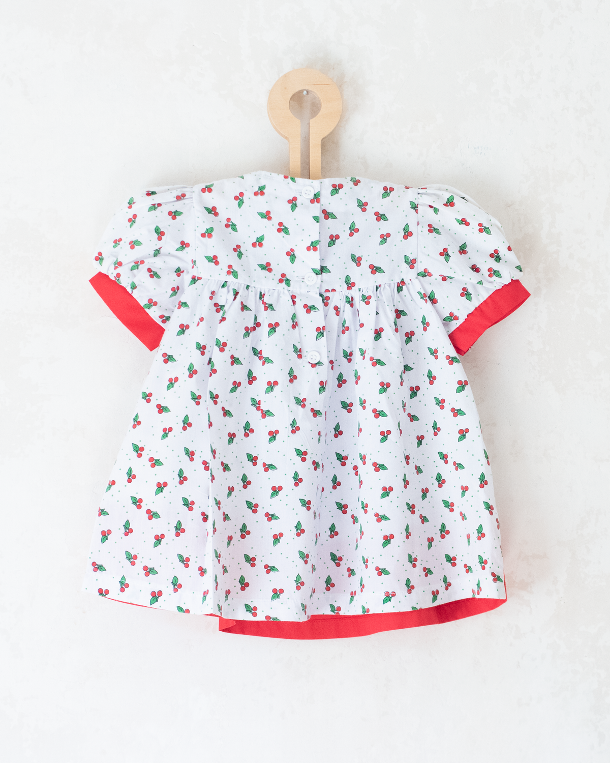 Cherry dress with wide collar | 9-12 months