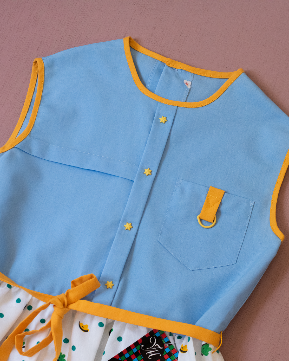 Light blue dress with flowers | 10-11 years