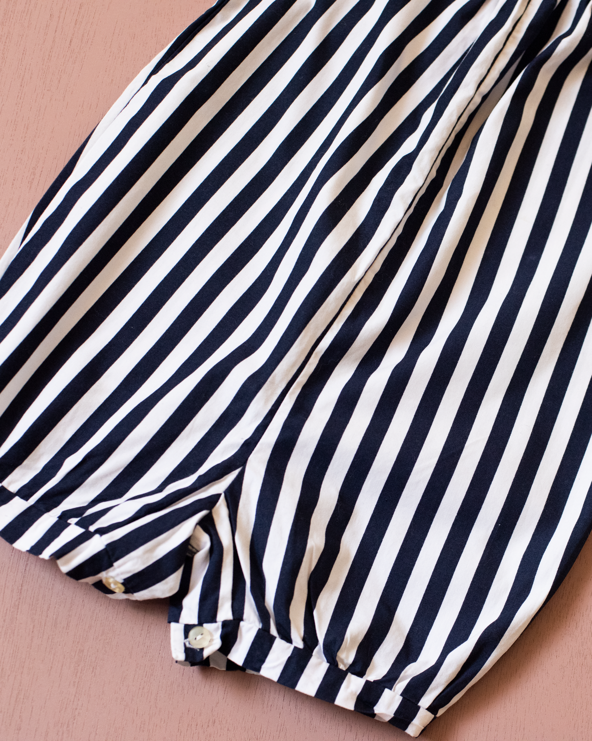 Striped jumpsuit with collar | 12-18 months