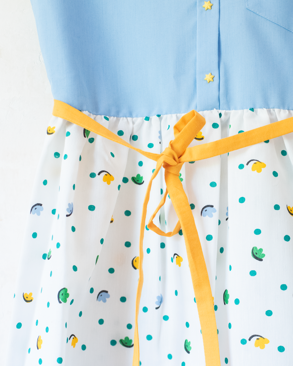 Light blue dress with flowers | 10-11 years