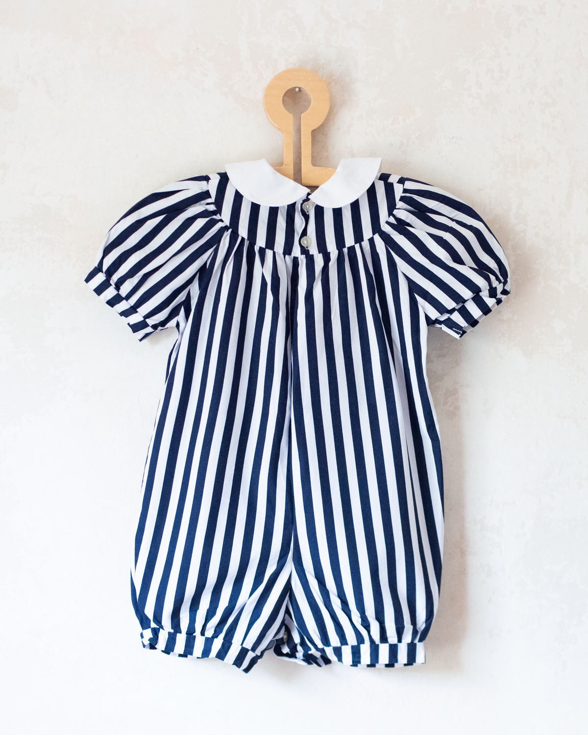 Striped jumpsuit with collar | 12-18 months