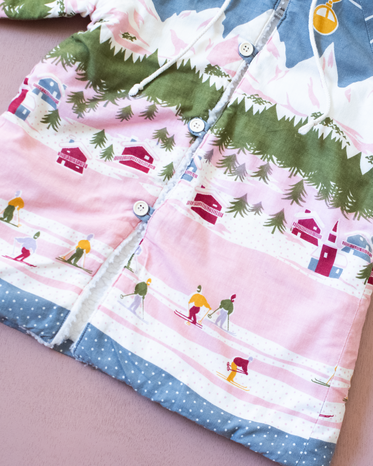 Paris Fleece Jacket with Snowy Print | 12-18 Months