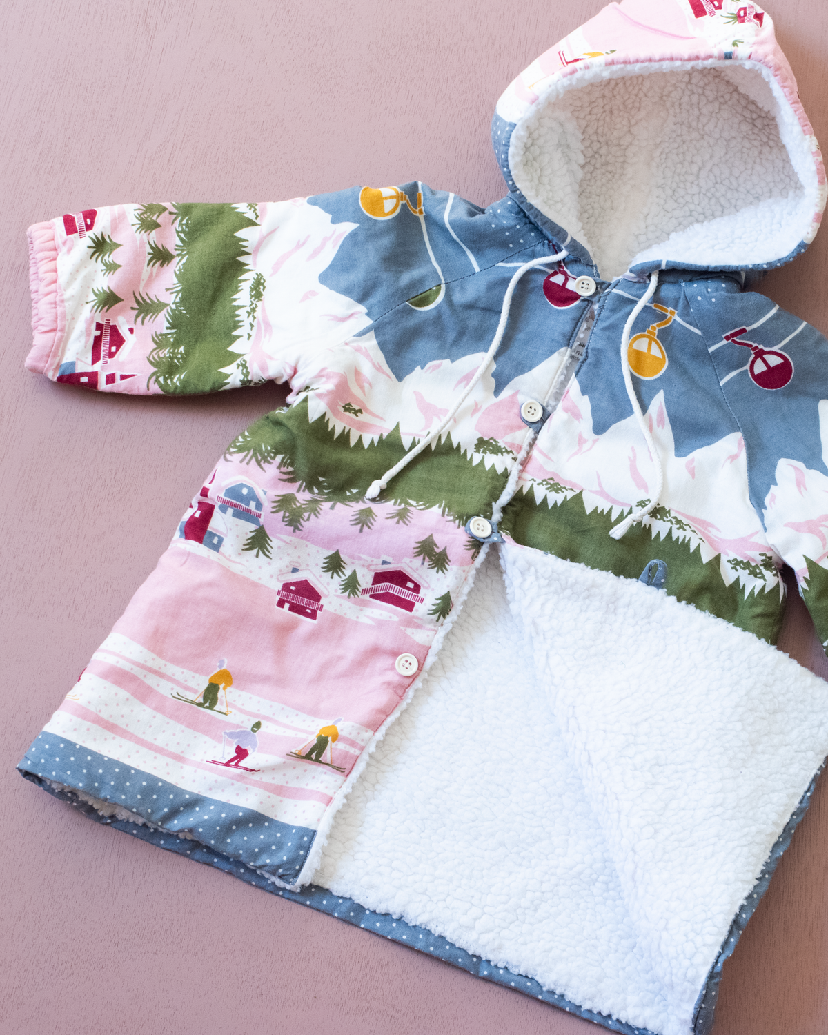 Paris Fleece Jacket with Snowy Print | 12-18 Months