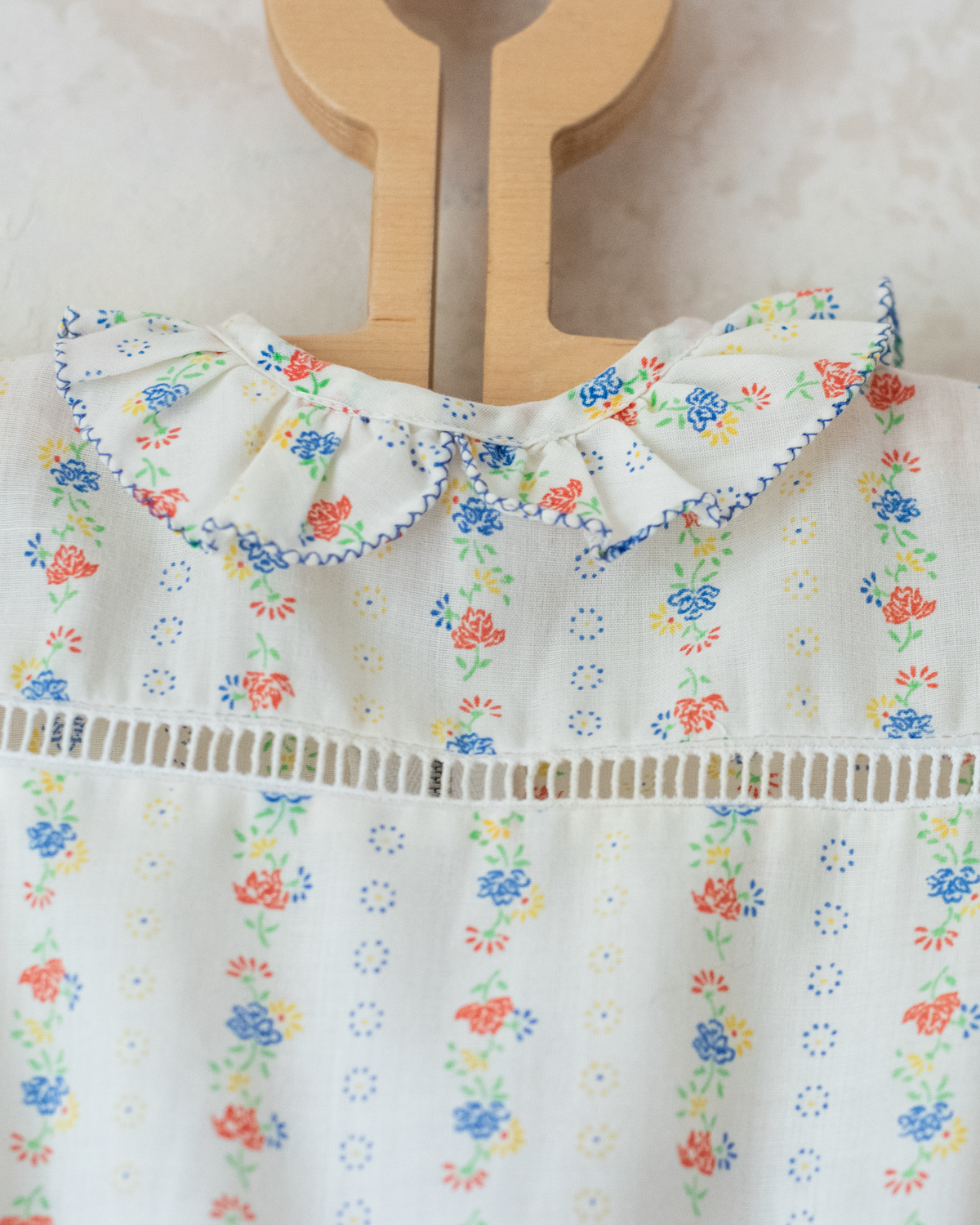 Floral Dress with Lace | Italian Deadstock | 18-24 Months