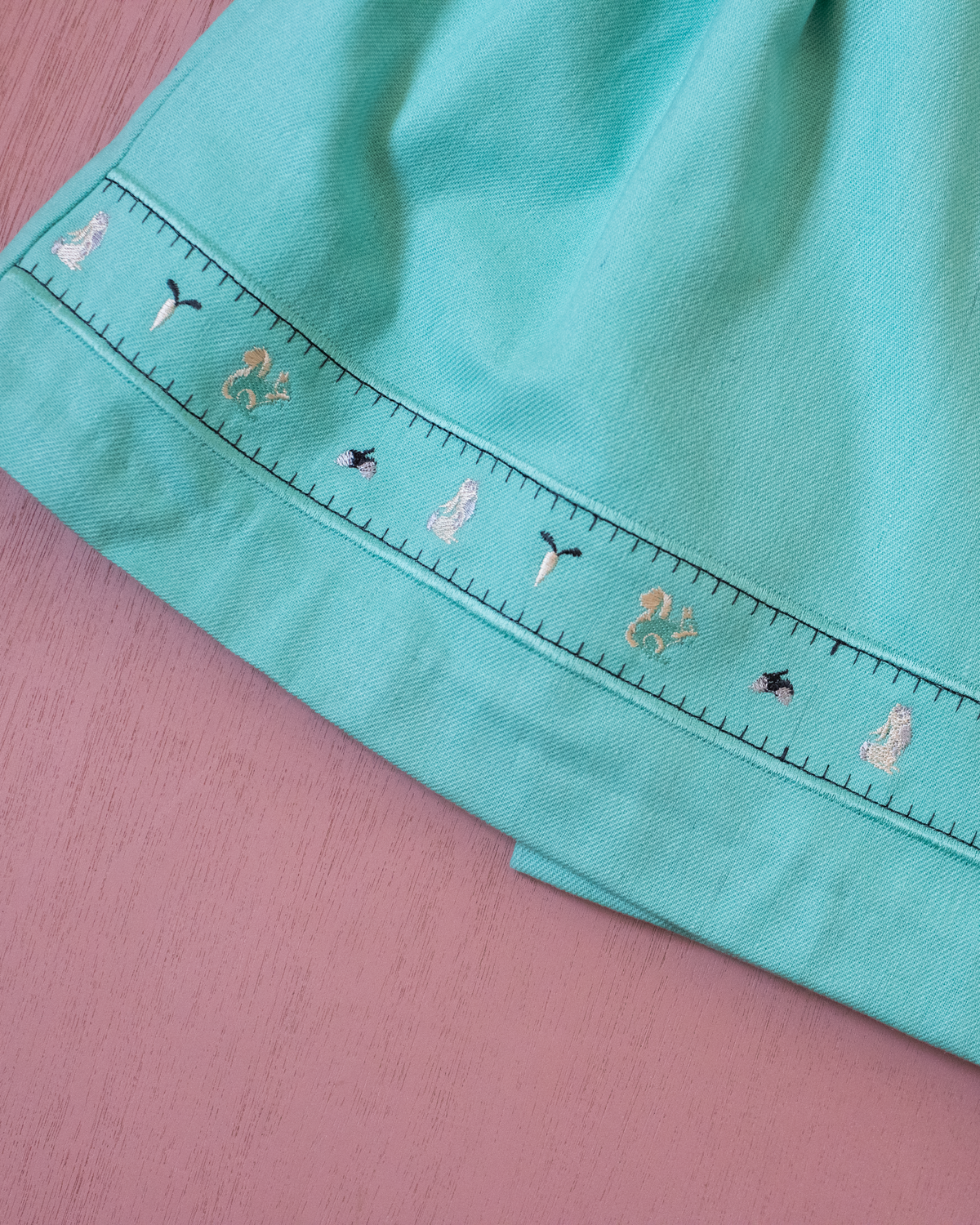Turquoise sarafan with gold buttons | Dead stock from Italy | 6-7 years