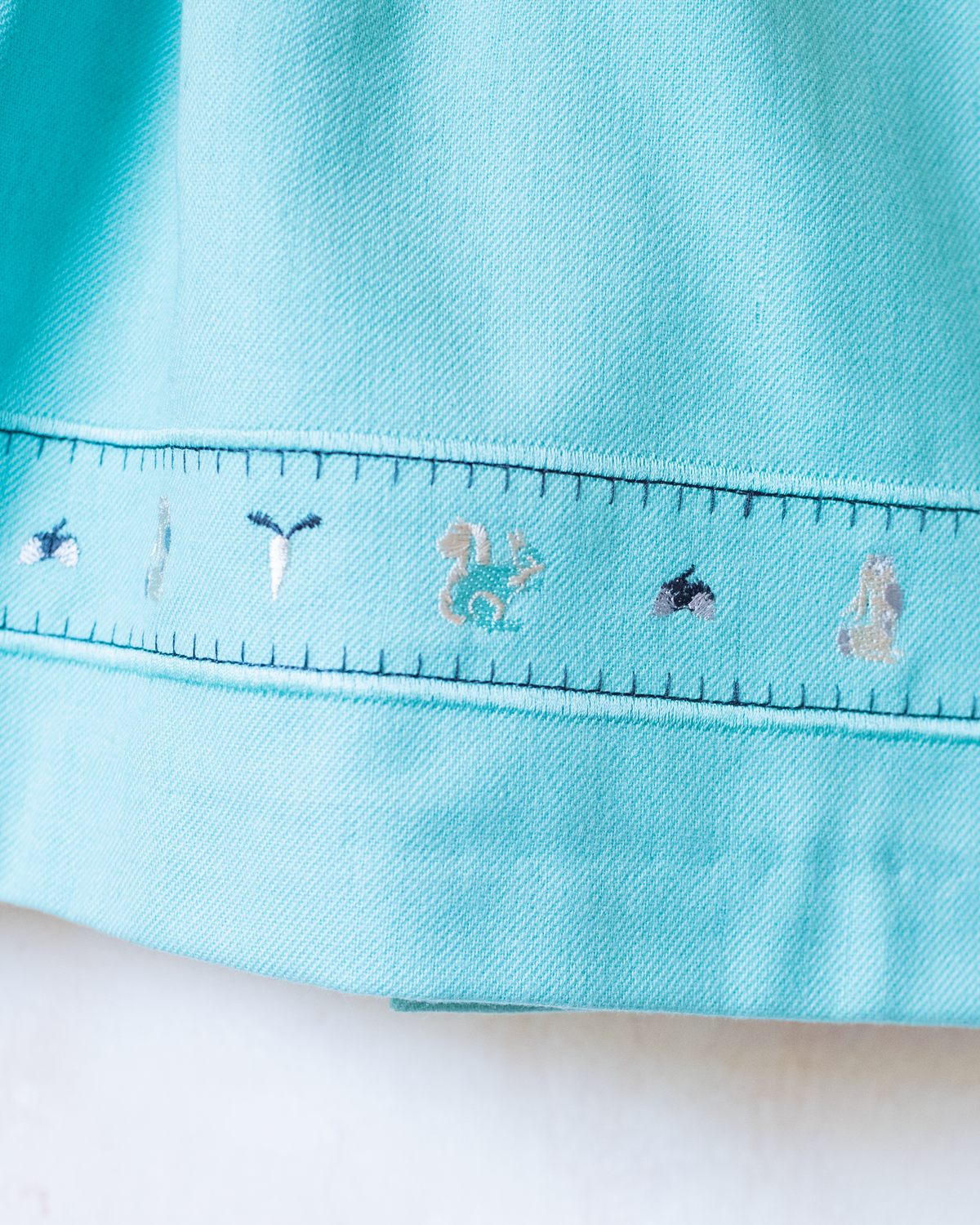 Turquoise sarafan with gold buttons | Dead stock from Italy | 6-7 years