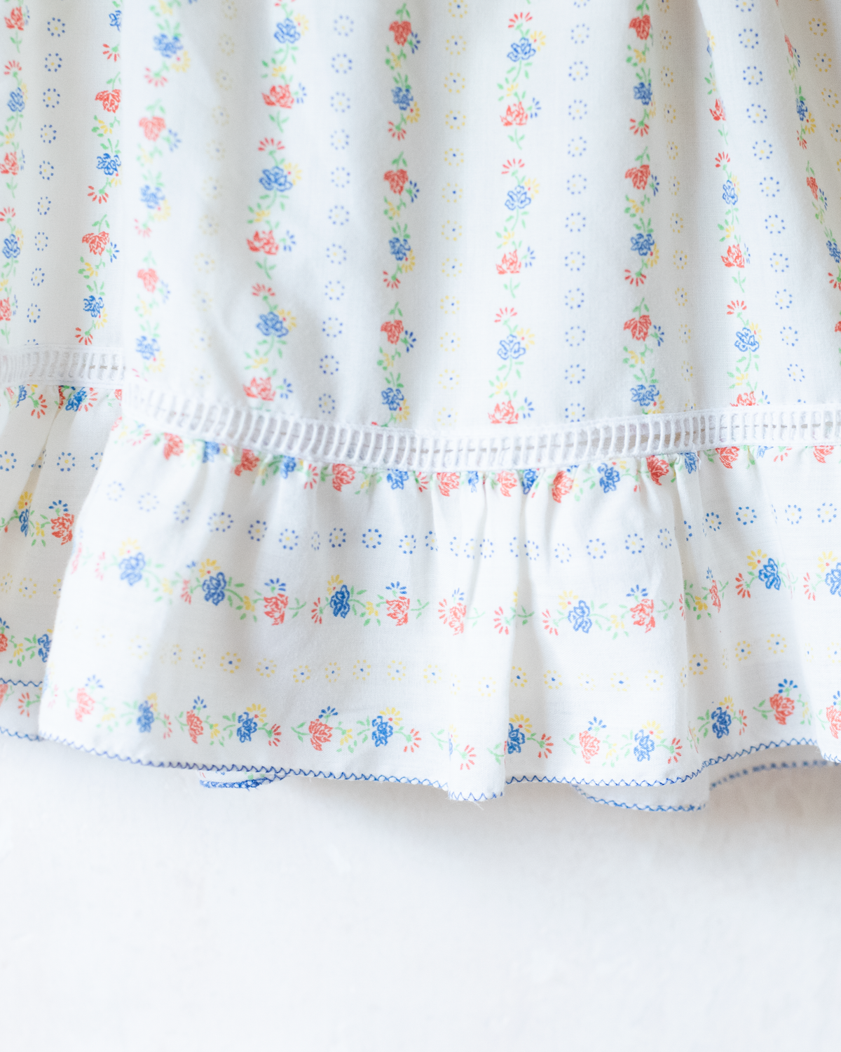 Floral Dress with Lace | Italian Deadstock | 18-24 Months