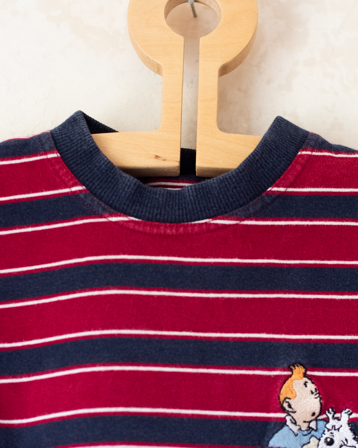 Striped T-shirt with Tintin embroidery | 4-5 years