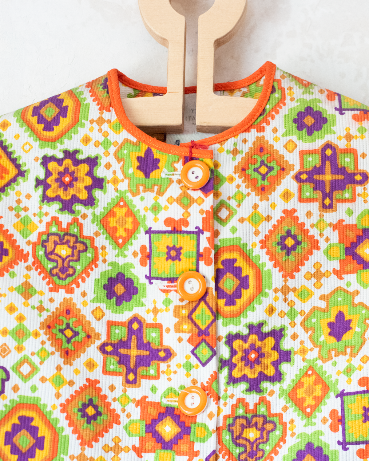 Colorful dress from the seventies | French deadstock | 4-5 years