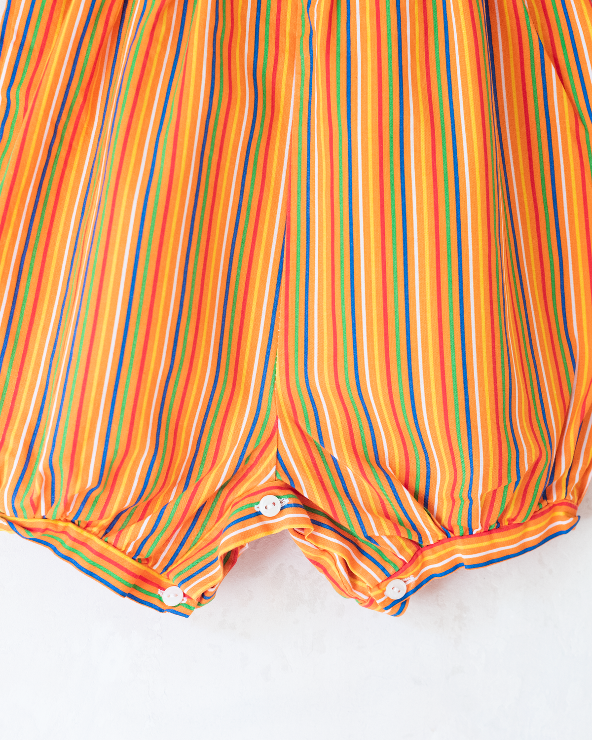 Colorful striped overalls with elephants | 9-12 months