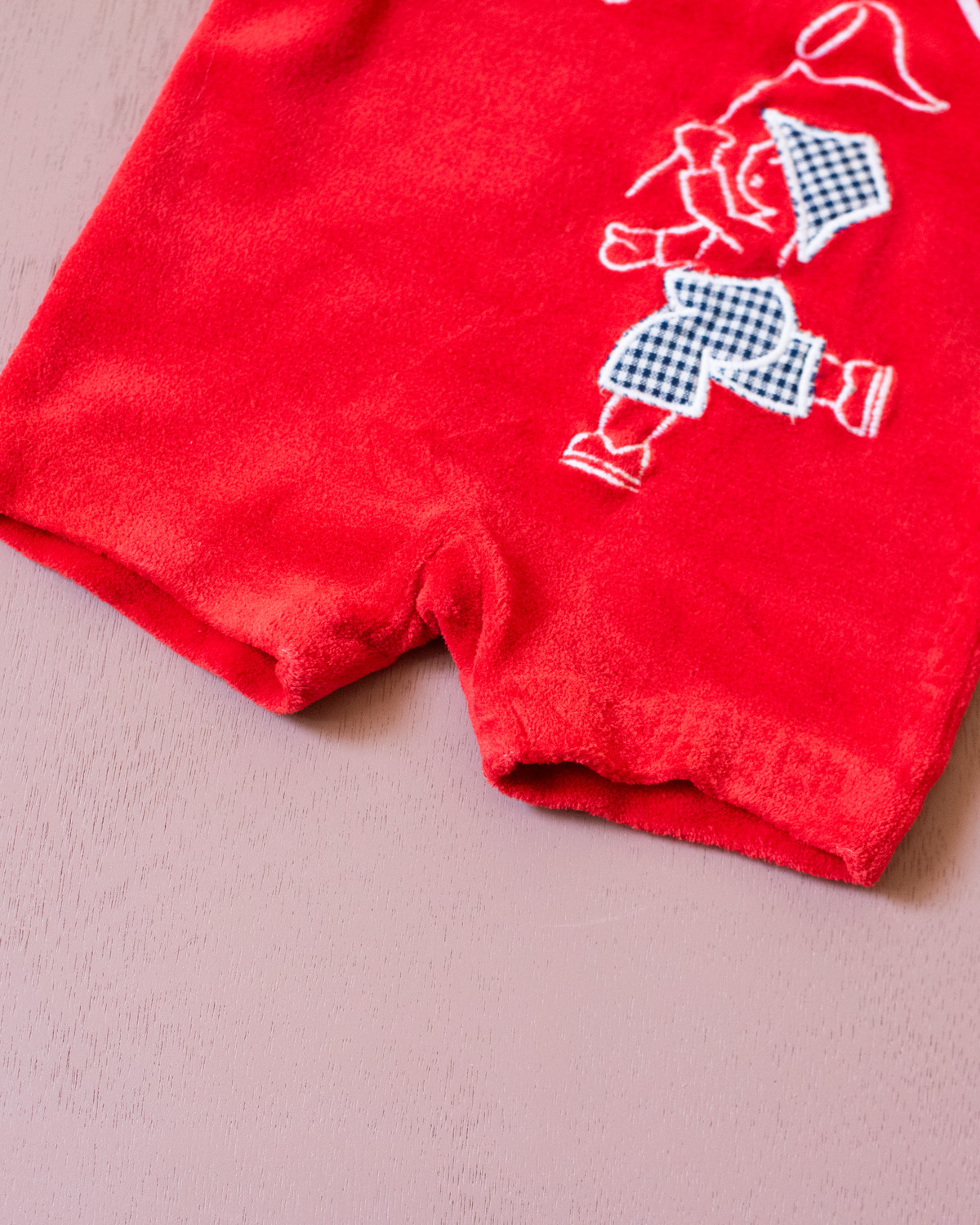 Red Velvet Butterfly Romper | 0-3 Months