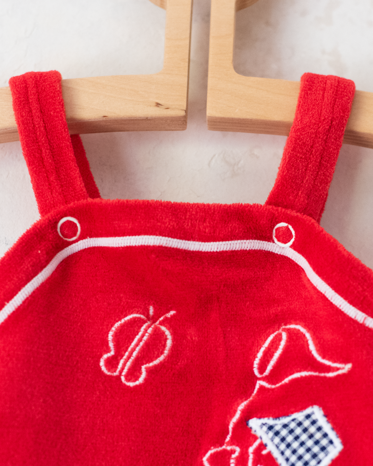Red Velvet Butterfly Romper | 0-3 Months