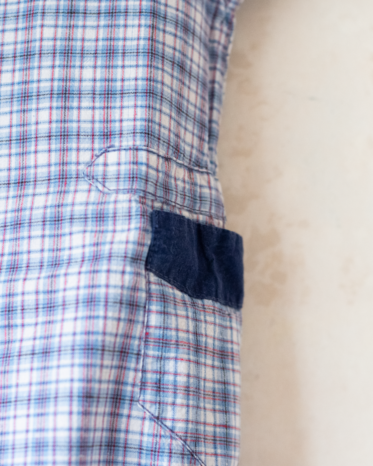Checked Romper with Embroidered Dog | 2-3 Years