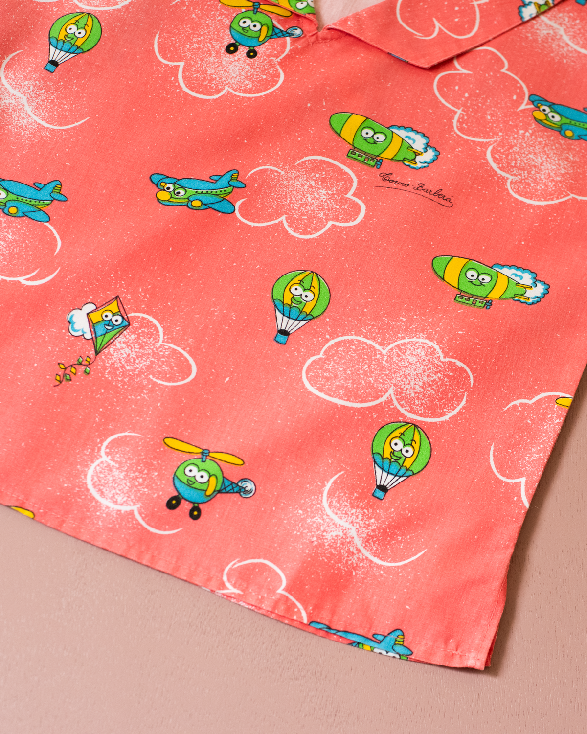 Pink Tank Top with Hot Air Balloons | Spanish Dead Stock | 5-6 Years
